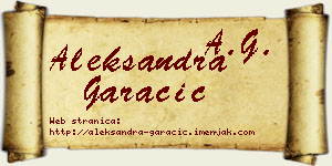 Aleksandra Garačić vizit kartica